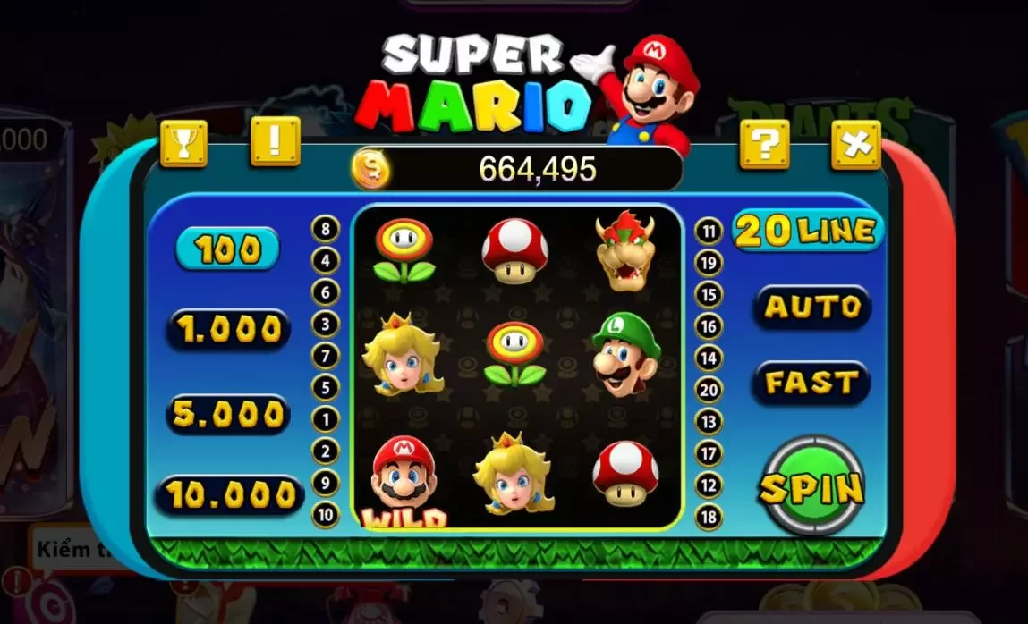 Các hệ số trao trả thưởng vô cùng hấp dẫn của Super Mario