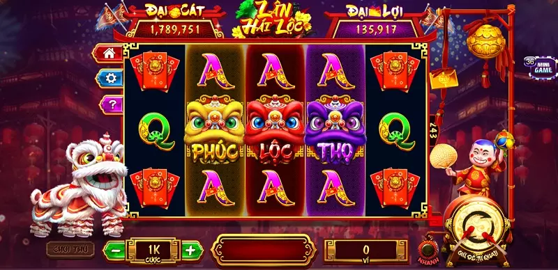 Một số nét mới mẻ về game slots Lân Hái Lộc